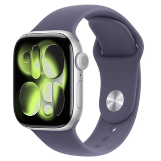 Смарт часы apple watch series 11 gps 42mm silver aluminium case with purple fog sport band s/m