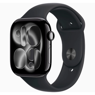 Смарт часы apple watch series 11 gps 46mm jet black aluminium case with black sport band s/m