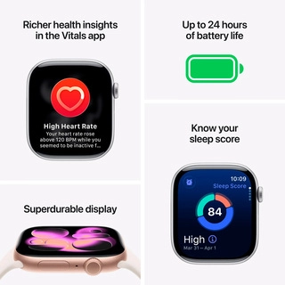 Смарт часы apple watch series 11 gps 46mm jet black aluminium case with black sport band s/m Смарт часы apple watch series 11 gps 46mm jet black aluminium case with black sport band s/m