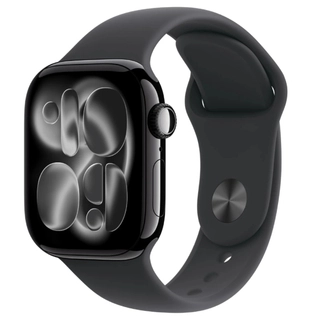 Смарт часы apple watch series 11gps42mmjet black aluminium case with black sport band m/l mequ4r